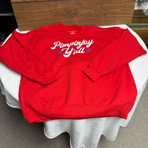 Red Pimpinjoy Y'all Sweatshirt size XL not worn at all - Picture 2 of 6
